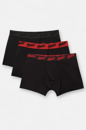 Confezione da 3 boxer neri con logo STWD