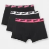 Confezione da 3 boxer neri con logo STWD rosa Confezione da 3 boxer neri con logo STWD rosa