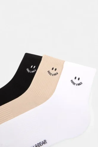 Confezione da 3 paia di calzini con faccina sorridente