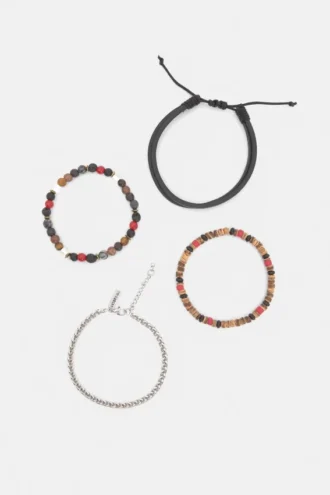 Confezione da 4 braccialetti con perline