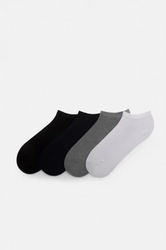 Confezione da 4 paia di calzini corti basic in stile pantaloncini