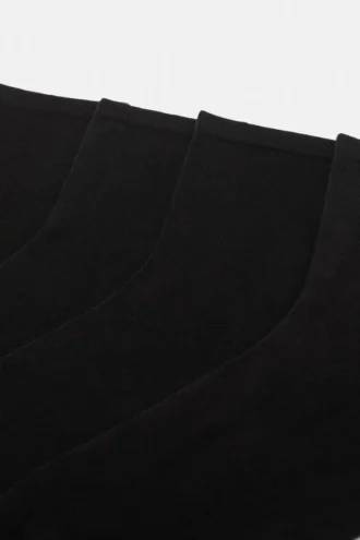 Confezione da 4 paia di calzini neri a maglia fine