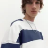 Felpa a righe con collo rotondo Felpa a righe con collo rotondo