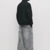 Felpa basic con zip a un quarto Felpa basic con zip a un quarto
