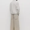 Felpa basic con zip a un quarto