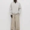 Felpa basic con zip a un quarto