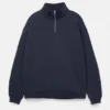 Felpa basic con zip a un quarto Felpa basic con zip a un quarto