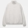 Felpa basic con zip a un quarto