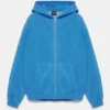 Felpa blu con cappuccio e zip Felpa blu con cappuccio e zip