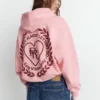 Felpa con cappuccio con grafica a forma di cuore