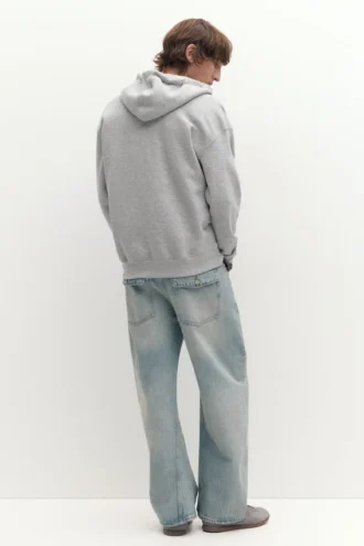 Felpa con cappuccio e zip basic