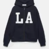 Felpa con cappuccio e zip con grafica Felpa con cappuccio e zip con grafica