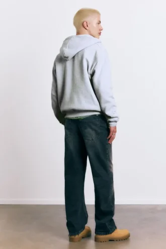 Felpa con cappuccio e zip con scritta