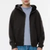 Felpa con cappuccio e zip, dal taglio ampio Felpa con cappuccio e zip, dal taglio ampio
