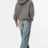 Felpa con cappuccio e zip dal taglio ampio e effetto lavato Felpa con cappuccio e zip dal taglio ampio e effetto lavato