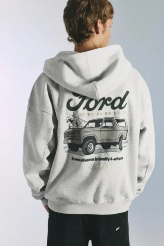 Felpa con cappuccio e zip Ford