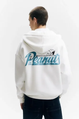 Felpa con cappuccio e zip Peanuts