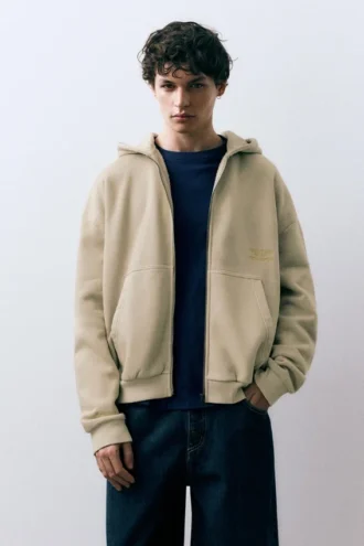 Felpa con cappuccio e zip Sun