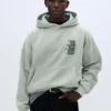 Felpa con cappuccio oversize e stampa grafica Felpa con cappuccio oversize e stampa grafica