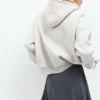 Felpa con cappuccio, stampa grafica e zip Felpa con cappuccio, stampa grafica e zip