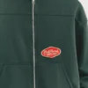 Felpa con cappuccio, zip e toppe Felpa con cappuccio, zip e toppe