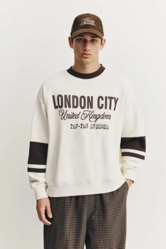 Felpa con grafica London City Felpa con grafica London City