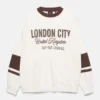 Felpa con grafica London City Felpa con grafica London City