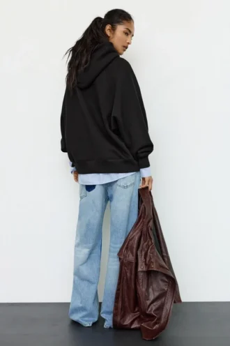 Felpa oversize con cappuccio