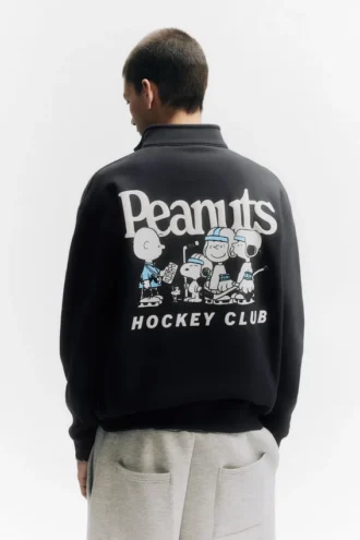Felpa Peanuts™ con zip a un quarto Felpa Peanuts™ con zip a un quarto
