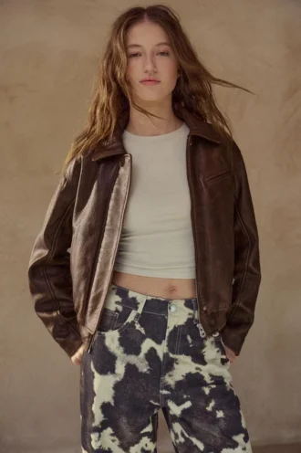 Giacca bomber 100% pelle