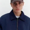 Giacca bomber imbottita con collo di camicia Giacca bomber imbottita con collo di camicia