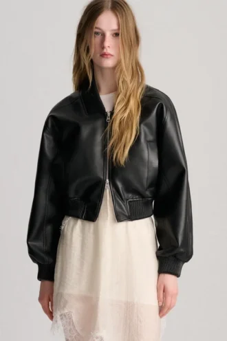 Giacca bomber in ecopelle