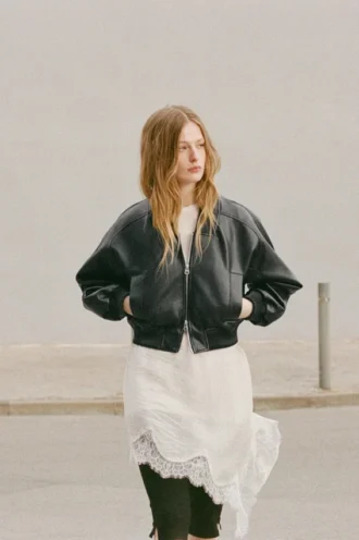 Giacca bomber in ecopelle