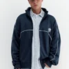 Giacca con zip ricamata Giacca con zip ricamata