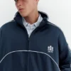 Giacca con zip ricamata Giacca con zip ricamata
