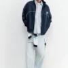 Giacca con zip ricamata Giacca con zip ricamata