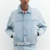 Giacca in denim a quadri patchwork Giacca in denim a quadri patchwork