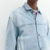 Giacca in denim a quadri patchwork Giacca in denim a quadri patchwork