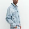 Giacca in denim a quadri patchwork Giacca in denim a quadri patchwork