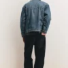Giacca in denim con collo in finta pelle di montone Giacca in denim con collo in finta pelle di montone
