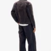 Giacca trucker in denim floccato Giacca trucker in denim floccato