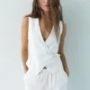 Gilet in misto lino rustico Gilet in misto lino rustico
