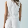Gilet in misto lino rustico Gilet in misto lino rustico