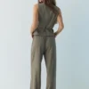 Gilet in misto lino rustico Gilet in misto lino rustico