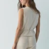 Gilet in misto lino rustico Gilet in misto lino rustico