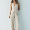 Gilet in misto lino rustico Gilet in misto lino rustico