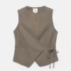 Gilet in misto lino rustico Gilet in misto lino rustico