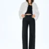 Jeans a gamba dritta con borchie
