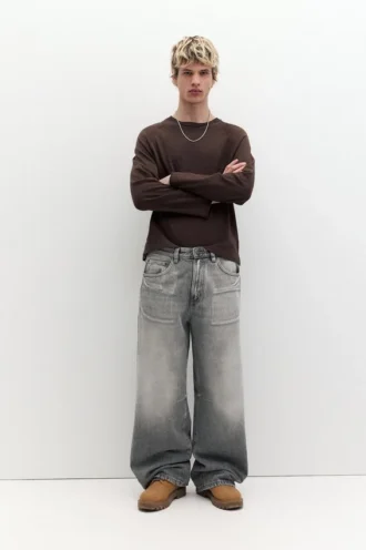 Jeans a gamba larga