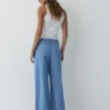 Jeans a gamba larga con coulisse Jeans a gamba larga con coulisse